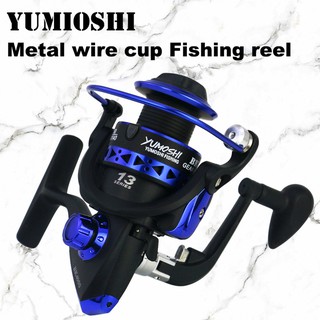 YUMOSHI ยี่ห้อ Fishing Rod Spinning Reel Metal Spool ลากสูงสุด 8KG ปลาคาร์พรอก