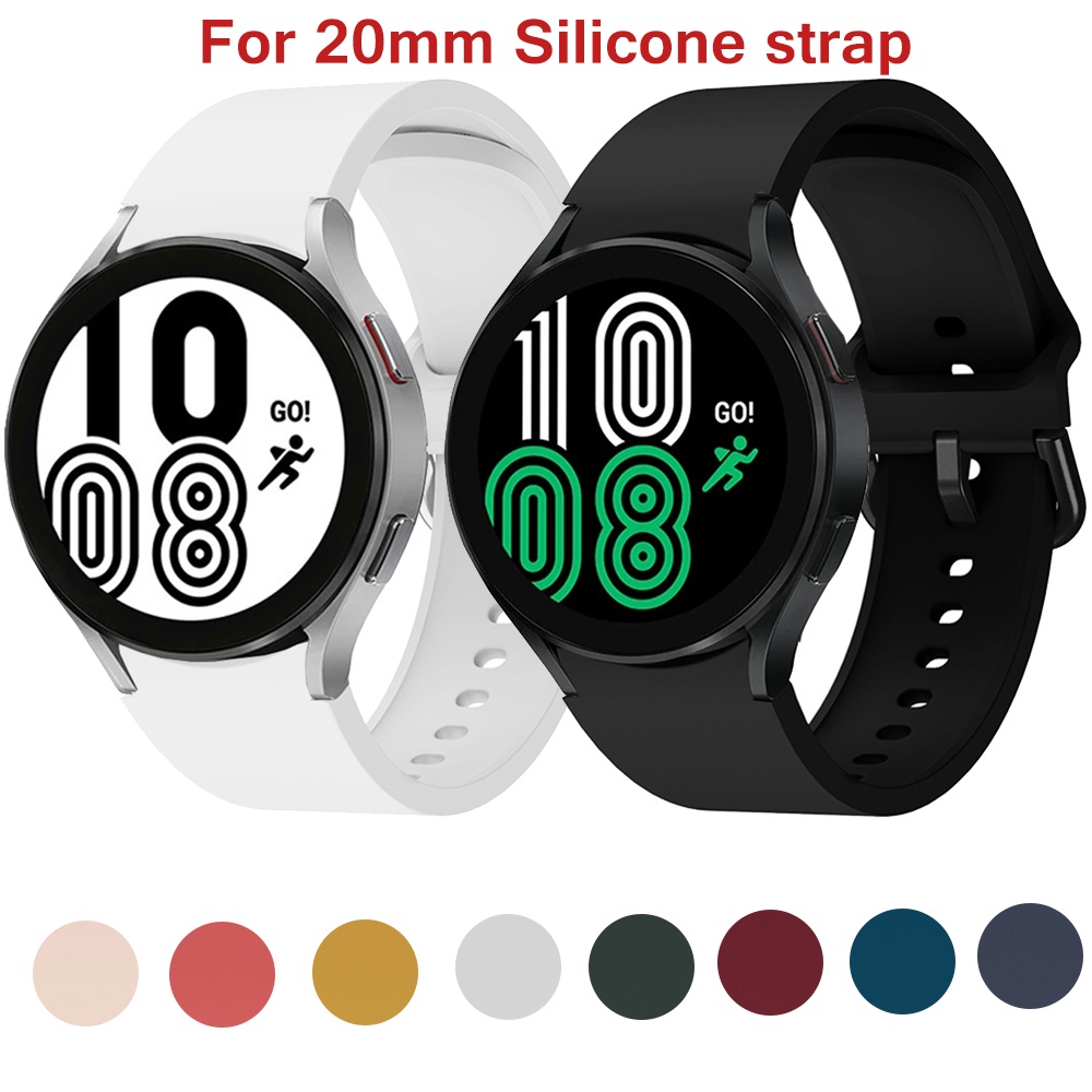 สายนาฬิกาข้อมือซิลิโคน 20มมสําหรับ Samsung Galaxy watch 4 40 44มม. / Watch4 Classic 42 46มม.