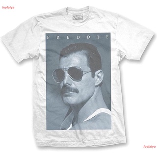 Queen Freddie Mercury In Shades T-Shirt ควีน วงร็อค เสื้อยืดพิมพ์ลาย เสื้อยืดชาย เสื้อยืดผูหญิง แนวสตรีท เสื้อยืดแฟชั่น