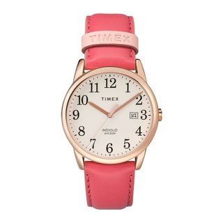 Timex TW2R62500 ASY RADR นาฬิกาข้อมือผู้หญิง สายหนัง สีชมพู หน้าปัด 38 มม.