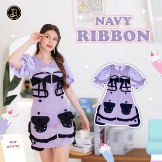 Navy Ribbon : BLT เดรสน้องม่วงดำ สวยเก๋ดีเทลแน่น