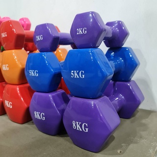 Goldmare ดัมเบลหุ้มยางไวนิล ขนาด 5 กก. (1 ชิ้น) Dumbbell  Vinyl 5 KG. สีแดง,สีน้ำเงิน