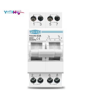 TOMZN 2P 63A MTS Dual Power Manual Transfer Isolating Switch Interlock Circuit Breaker Din Rail Isolating Discounnecting Switch