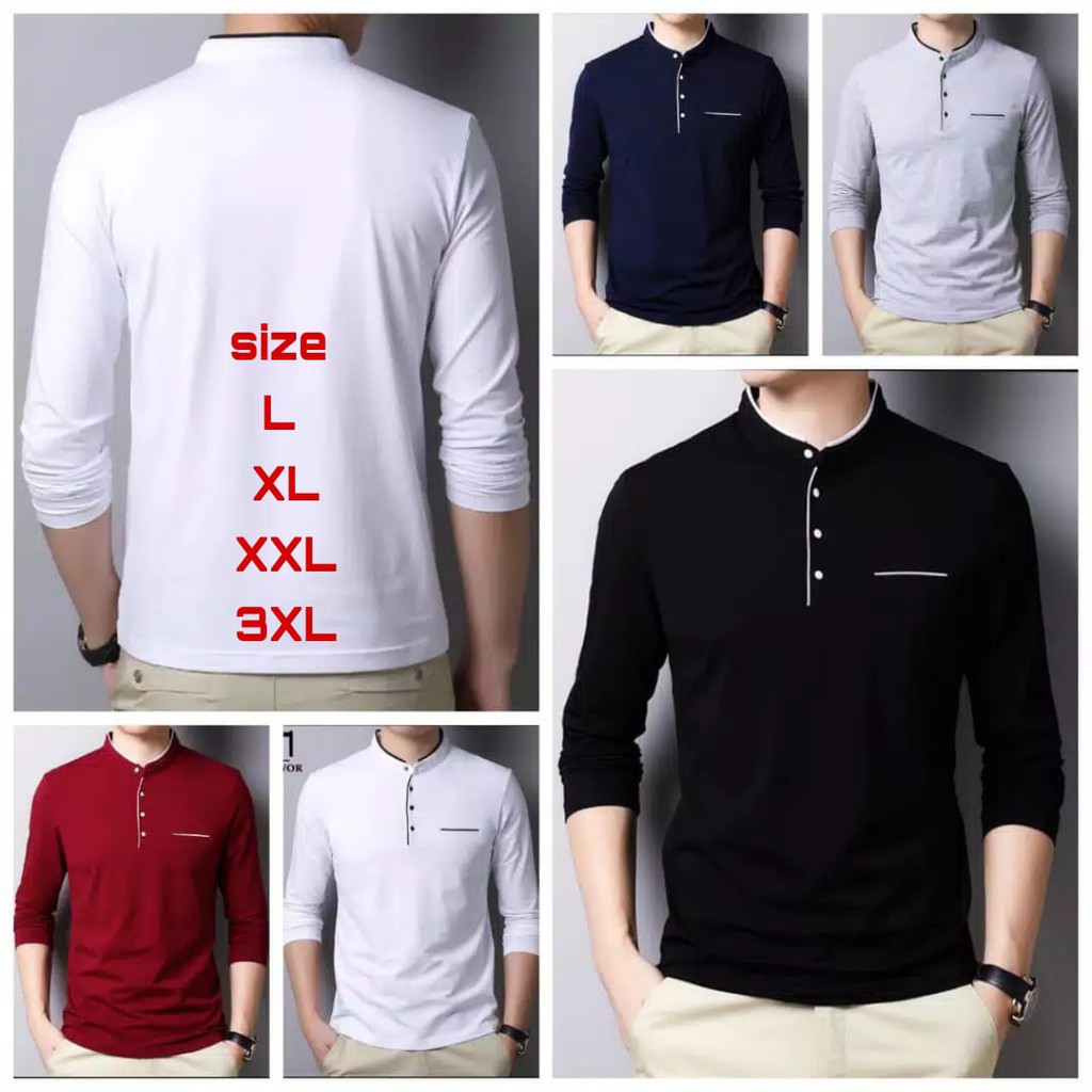 5 สี/ขนาด L-XL-XXL-3XL/ใหม่ล่าสุด MENS KOKO NECK T-SHIRTS/MENS LONG-SLEEVED CLOTHES/AVTAR