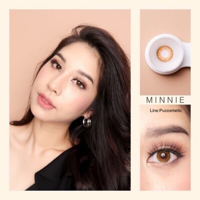 👜Bigeyes Minnie Brown,Green 👜 สายตา-0.50,-4.50(Dream color1)