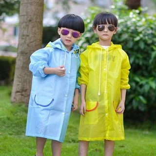 คุณภาพสูง เสื้อกันฝนเด็ก เนื้อผ้าหนา (เหมาะสำหรับ 90-130cm) เสื้อกันฝนเด็ก