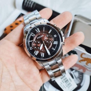 นาฬิกา Fossil Grant Chronograph Stainless Steel Watch FS5628 ของแท้