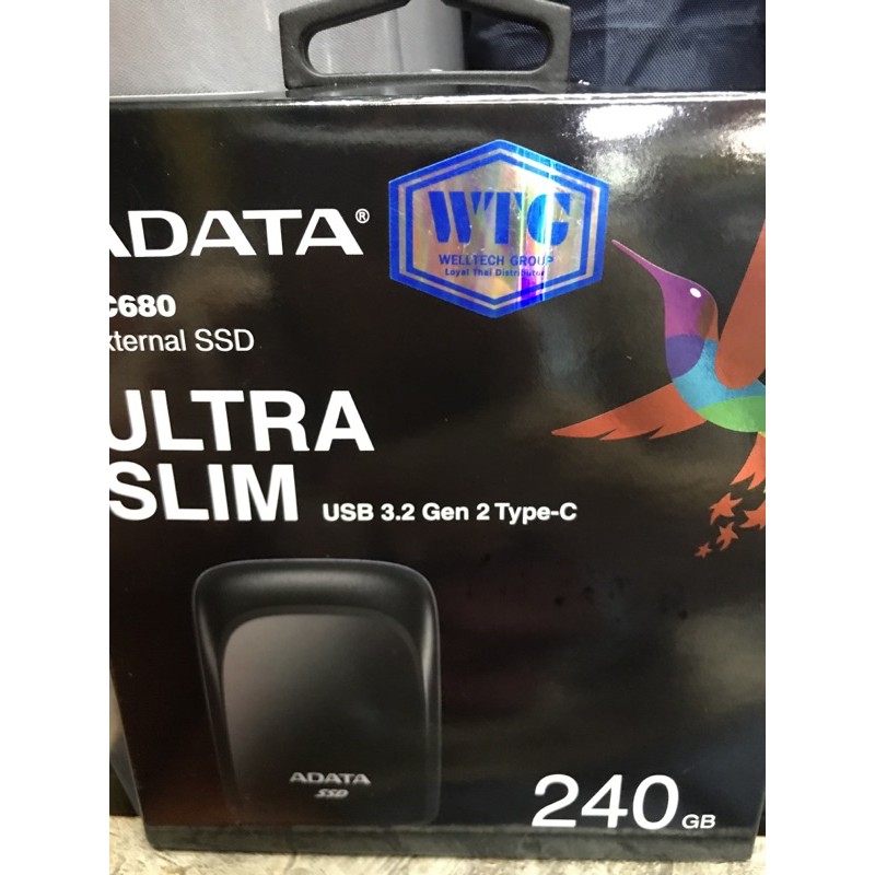 ADATA 😍👍อุปกรณ์หน่วยความจำคอมพิวเตอร์ External SSD sc680untra slim 240GB✌️✌️แท้แน่นอน100%💥💥