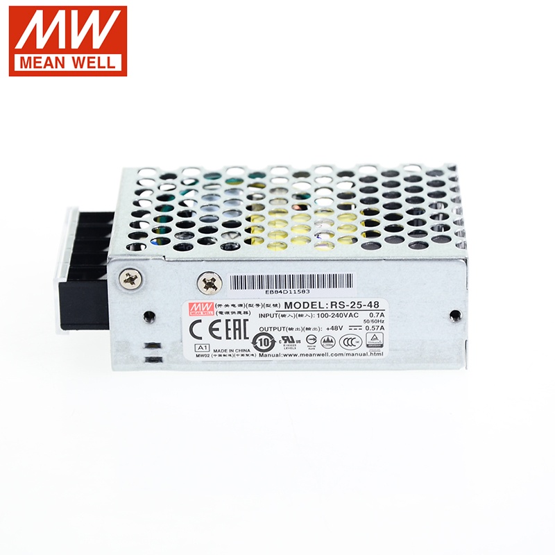 Mean WELL RS-25-48 25W 48V Switching Power Supply 110V220V AC ถึง 48V DC 0.57A Power Unit 5G Viberat