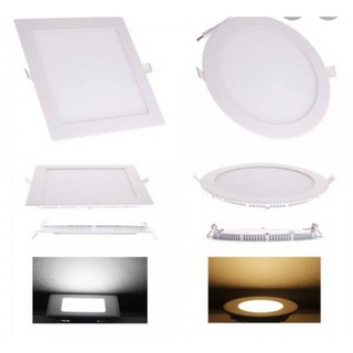 LED Panel โคมไฟเพดาน ดาวน์ไลท์-แบบเหลี่ยม-แบบกลม Downlight-รุ่นฝังฝ้า ประหยัดไฟ