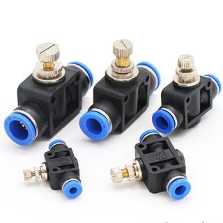 OD 4mm 6mm 8mm 10mm 12mm Pneumatic Airflow Regulator Air Hose Tube Gas Flow Adjust Valve Connectors