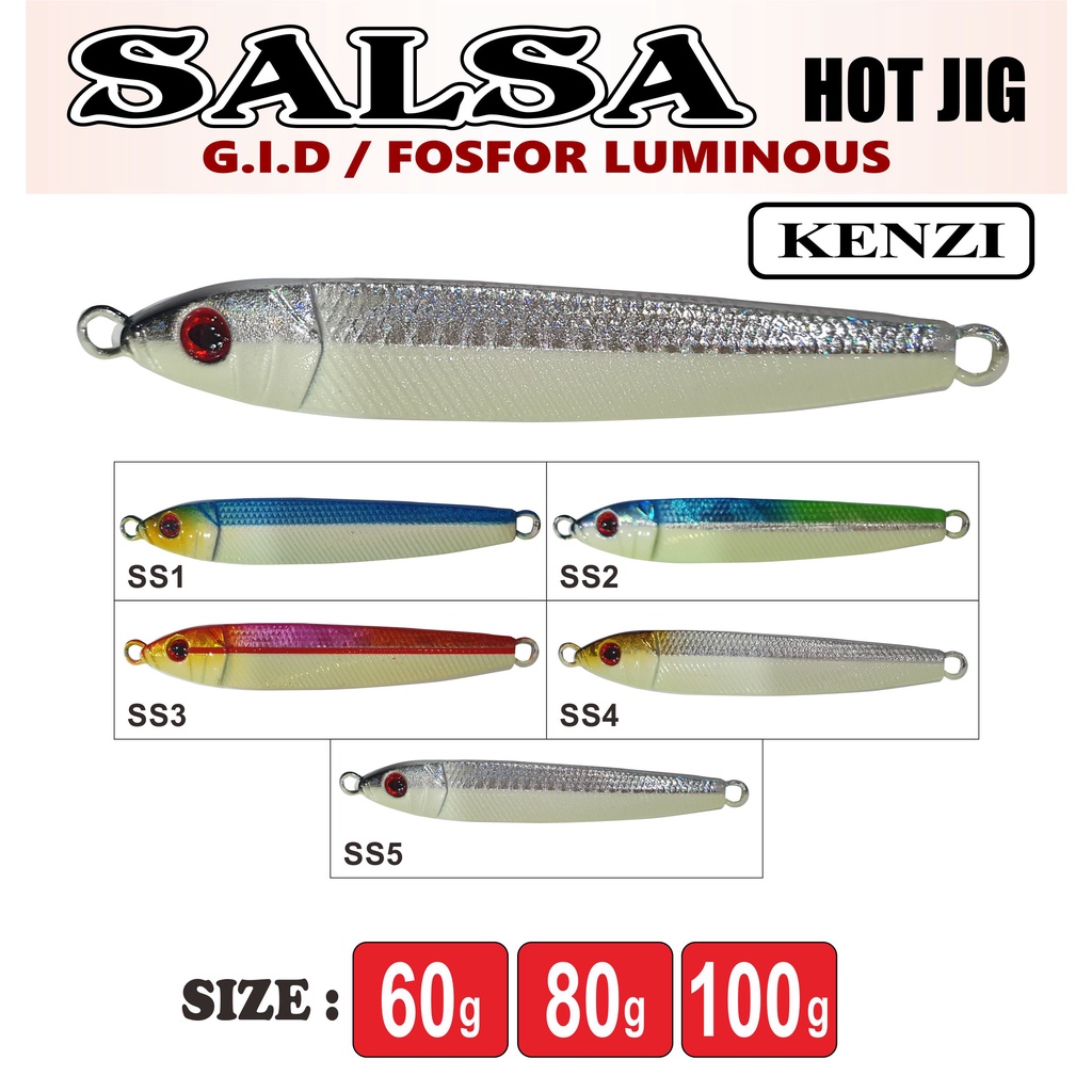 METAL JIG KENZI SALSA 60gr 80gr 100gr
