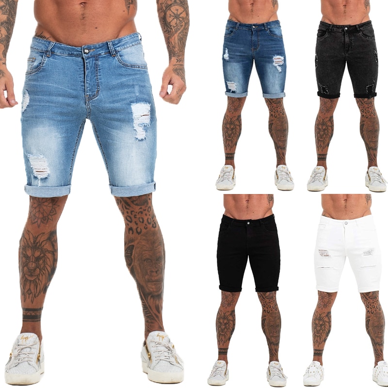 mens high waisted jean shorts