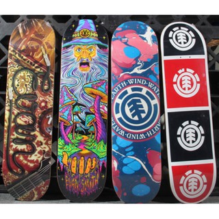 FREE GRIPTAPE import ELEMENT สเก็ตบอร์ด double kick tail แบบมืออาชีพ ขนาด 31*8 นิ้ว SKATEBOARD DECK