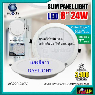 โคมไฟดาวน์ไลท์ LED ดาวน์ไลท์ฝังฝ้า  IWACHI ดาวไลท์ LED โคมไฟ LED โคมไฟติดเพดาน LED หลอดไฟดาวน์ไลท์ Downlight LED ไฟเพดาน