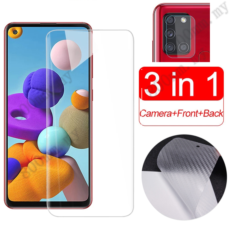 3in1 Samsung A21S ฟิล์มกระจกนิรภัย Samsung Galaxy A21s A42 A31 A51 A91 A81 A71 A70s A50 A50s A30s ฟิ
