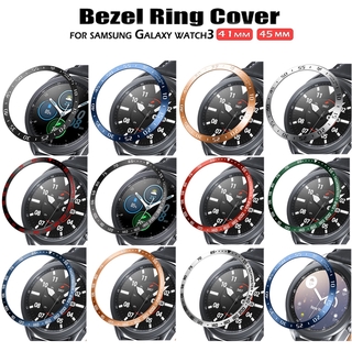 แหวนนาฬิกาแหวนเหล็ก Bezel Ring for Samsung Galaxy Watch 3 41mm 45mm Anti-scratch Styling Frame Metal Ring