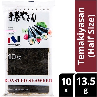 Nico NIco Half Temakiyasan Roasted seaweed 13.5 สาหร่ายแผ่น ขนาดห่อกรวย (6112)