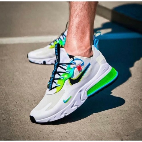 Nk (พร้อมส่ง) Nike Air Max 270 React 'Worldwide' รองเท้าผ้าใบ รองเท้าวิ่งจ๊อกกิ้ง สําหรับผู้ชาย ผู้หญิง