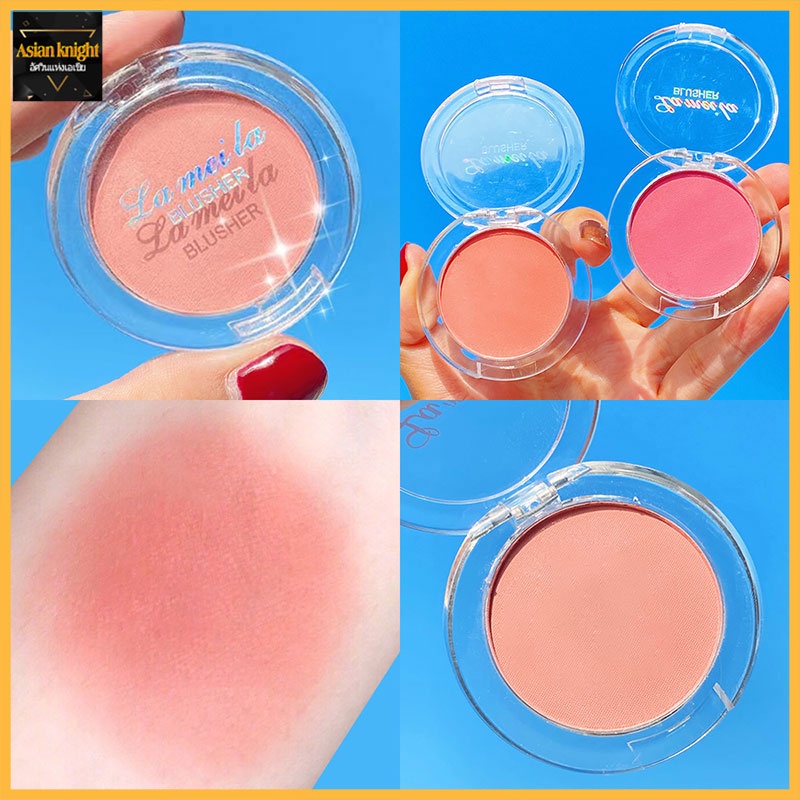 พร้อมส่ง บลัชออน เนื้อฝุ่นโทนส้มส้มพีช ส้มอิฐ เนื้อดีสีสวยบลัชออน ผลไม้ โทนสีพีช ส้มอิฐ lameila Blushon Monochrome(407)