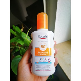 สเปรย์กันแดดสำหรับเด็ก Eucerin Sun Protection Sensitive Protect Kids Spray SPF 50+ ปริมาณ 200ml นำเข้าจากเยอรมัน