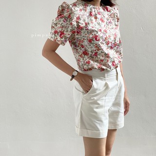 vintage floral blouse