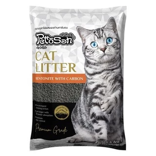 Pettosan Premium Cat Litter Charcoal &​ Mocha​– Pettosan ทรายภูเขาไฟผสมผงถ่านคาร์บอน​ กับ​ กลิ่นกาแฟ ขนาด 6 ลิตร