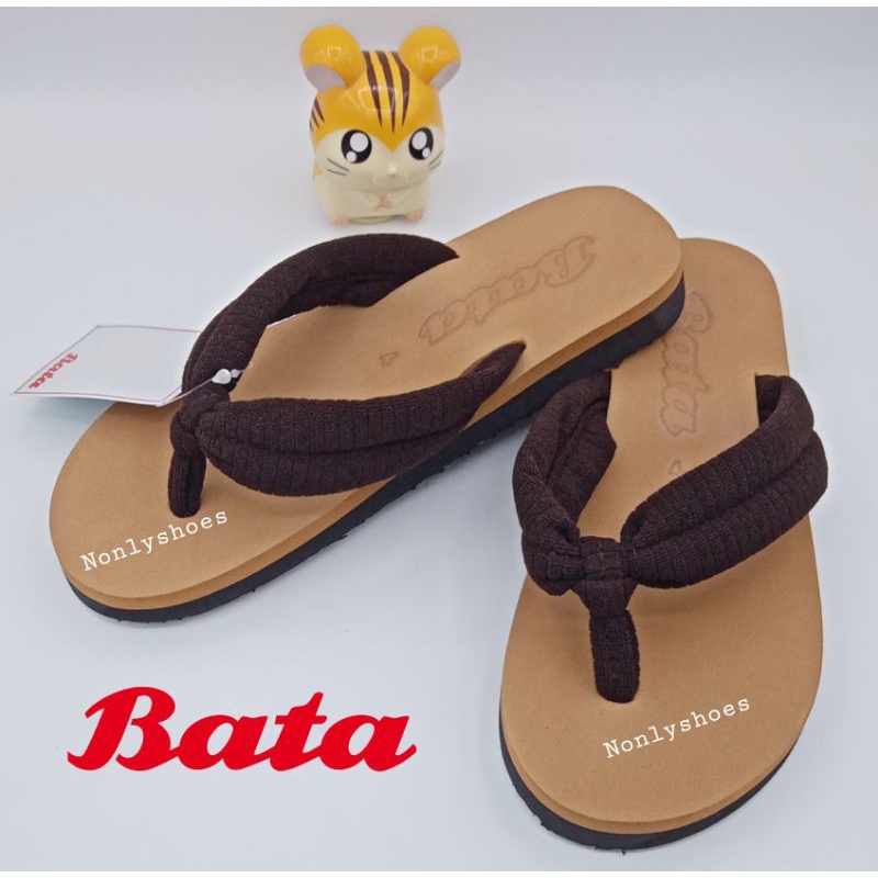 รองเท้าบาจาของแท้💯%แบบโฟมสายผ้าสีน้ำตาล​ สายรองเท้านิ่มๆ☺️☺️ขายดีตลอดเวย์🥳🥳 - รูปที่ 2