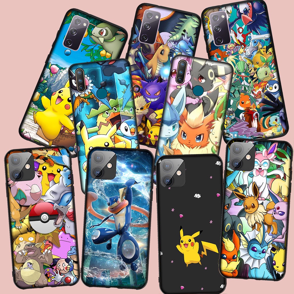 ฝาครอบ TPU Samsung Galaxy A10 A52 A10S A70 A03s ปลอกซิลิโคน A-LA85 Pokémon Pikachu เคสโทรศัพท์แบบนุ่