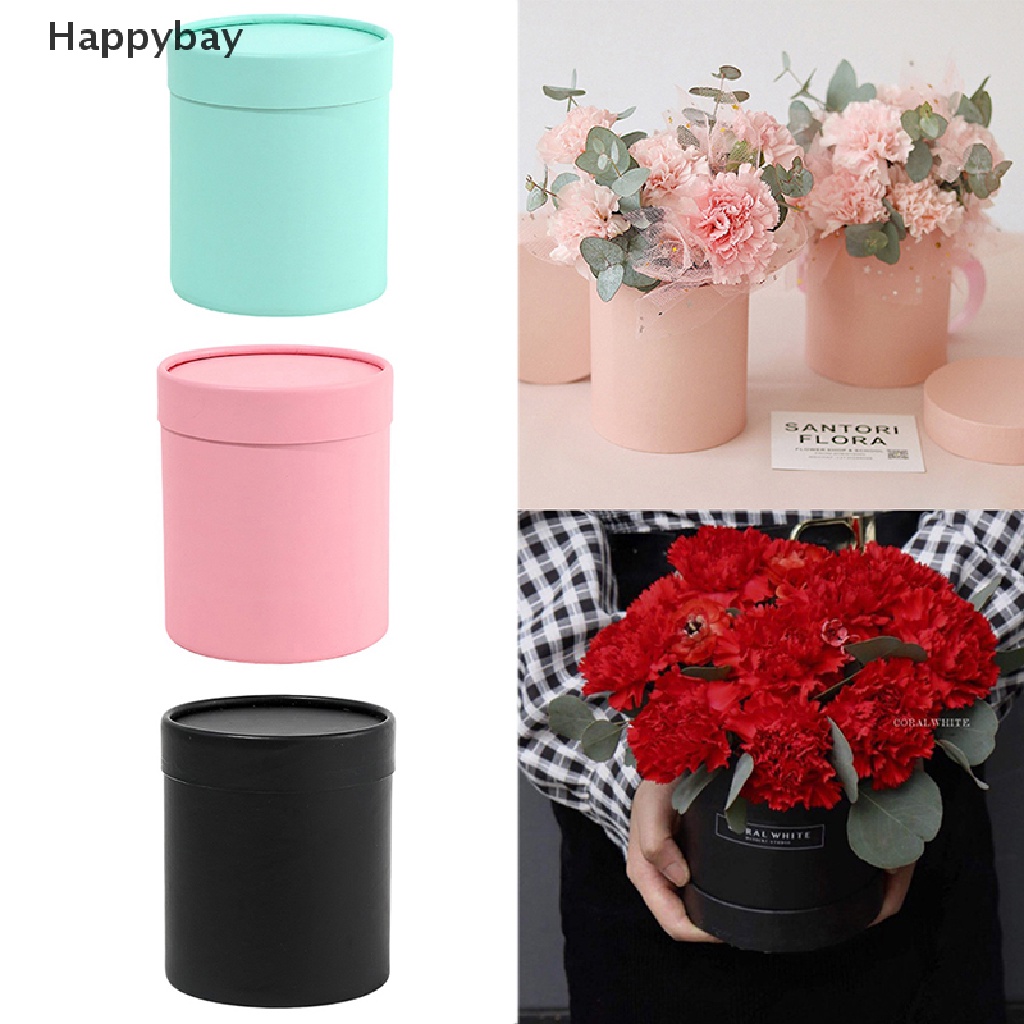 <Happybay> กล่องกระดาษแข็ง ทรงกลม ลายดอกกุหลาบ ขนาด 12 ซม. สําหรับใส่ของขวัญ ตกแต่งงานแต่งงาน ปาร์ตี้ ลดราคา