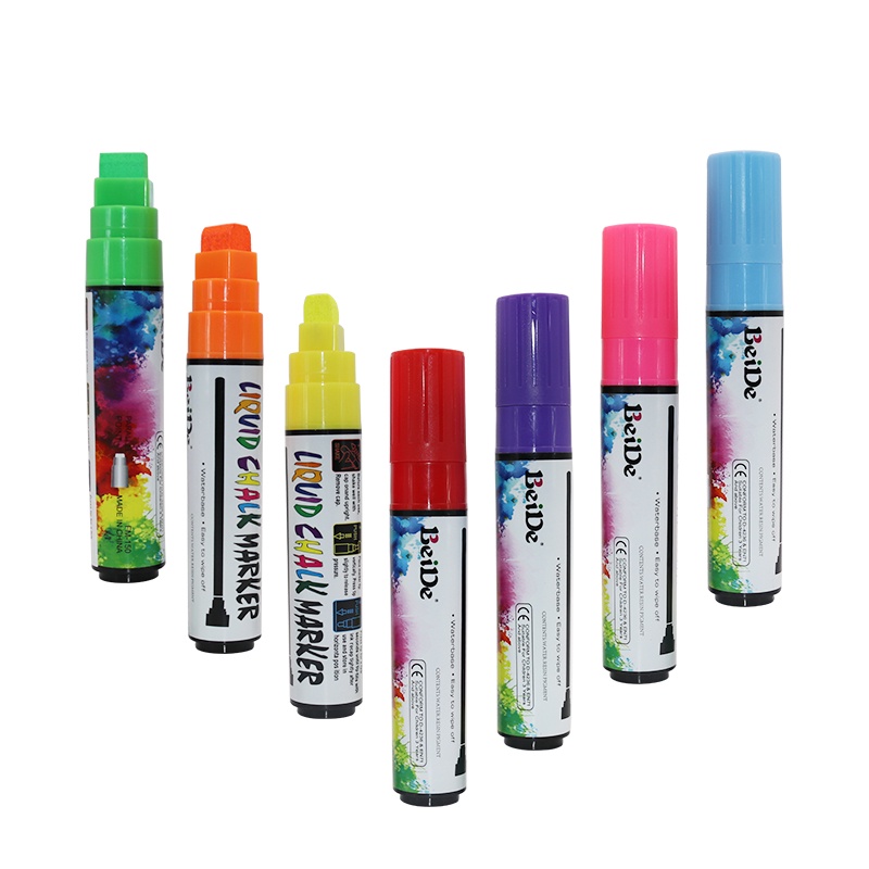 Jumbo Liquid Chalk Markers 8 Colors 15mm Fluorescent Chalk Pen for LED ...