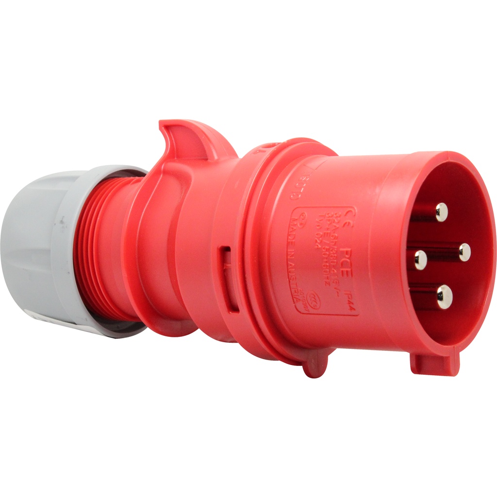 HACO เพาเวอร์ปลั๊ก ชนิดกันฝุ่น ตัวผู้ รุ่น PCE-024-6V 4PIN 32A 400V