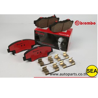 ผ้าเบรกหน้า  BREMBO รุ่น Ceramic สำหรับ HONDA CR-V (Gen 2) 2.0i Vtec 2.4 Vtec ปี 02-07 รหัส P28035C (1 ชุด)