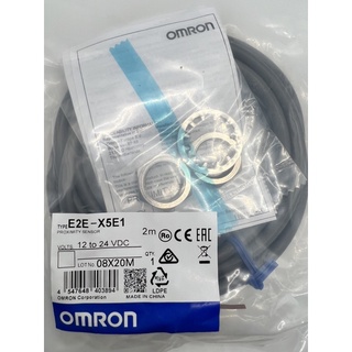 omron E2E-X5E1   12-24vdc proximity sensor switch 3สาย Proximity sensor ระยะจับโลหะ 5มิล เกลียว 18มิล NPN NO