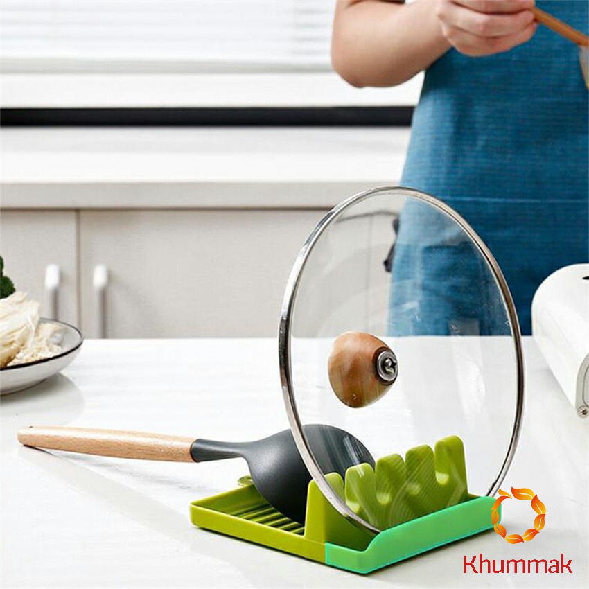 Khummak ที่วางช้อนซุป ที่ครอบหม้อ ที่ใส่พลาสติก อเนกประสงค์  Kitchen shelf ราคา ถูกที่สุด ดีลบีเคเค แกลเลอรีภาพที่ 2
