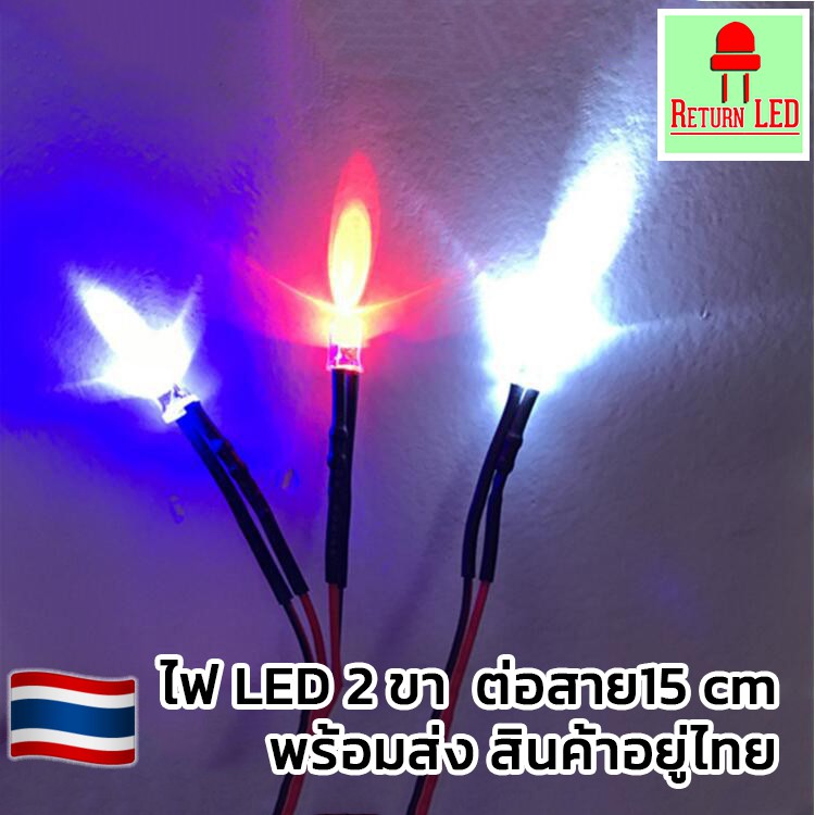 🇹🇭ส่งเร็ว สินค้าอยู่ไทย 🇹🇭ไฟLED 5 มิลต่อสาย 12 v 5-10 เส้น สำหรับแต่งหลังคารถตู้แนววีไอพี ReturnLED