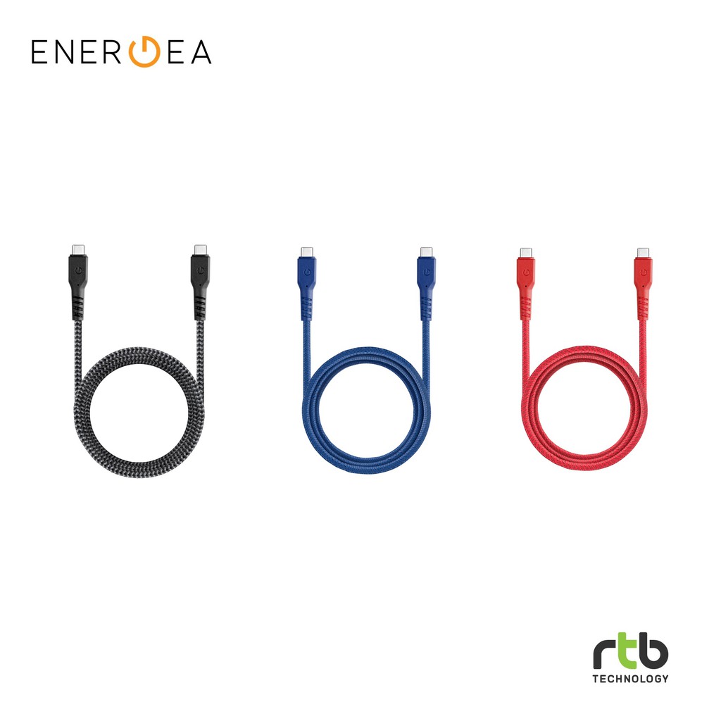 Energea สายชาร์ท รุ่น FibraTough 3.1Gen1 USB-C to USB-C 1.5M มี 3 สี (สินค้ารับประกัน 3 ปี)