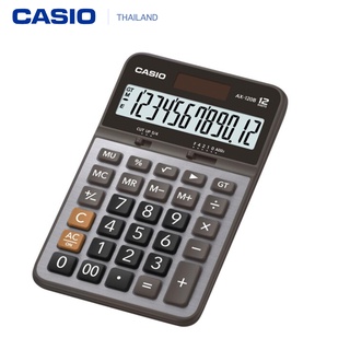 CASIO เครืองคิดเลข 12 หลักรุ่น AX120B  [ประกัน CMG 2 ปี]เครื่องคิดเลข Casio AX-120B 12หลักเครื่องคิดเลขตั้งโต๊ะAX120