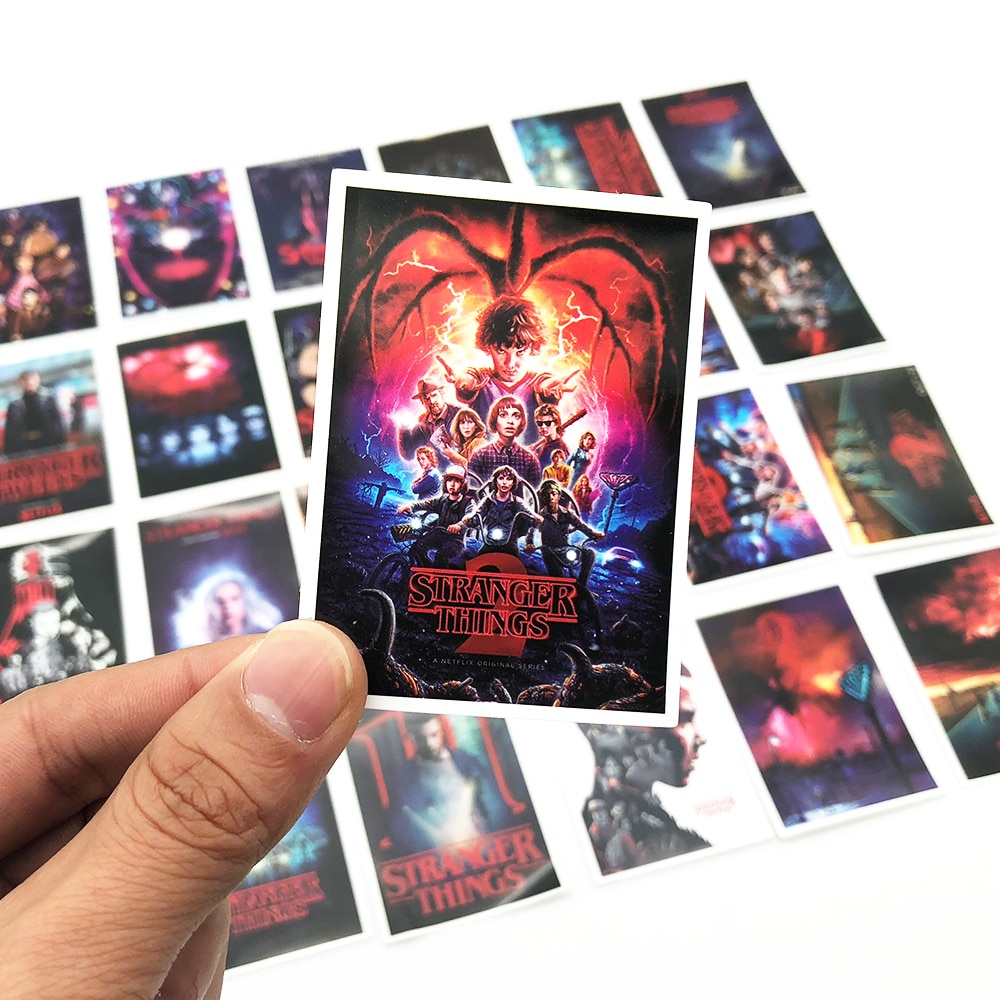Cuessi25pcs tv series Stranger Things poster Sticker cool Graffiti Stickers for Laptop Luggage Skateboard Waterproof DIY toy Stickersticker for motorcycle waterproof sticker car st