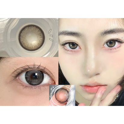 HHJIAO Series, CLAMIDO ยี่ห้อ ,14.20mm,Gdia 13.5mm ,(เกรด 0-8), คอนแทคเลนส์การใช้งานรายปี (สีดํา)