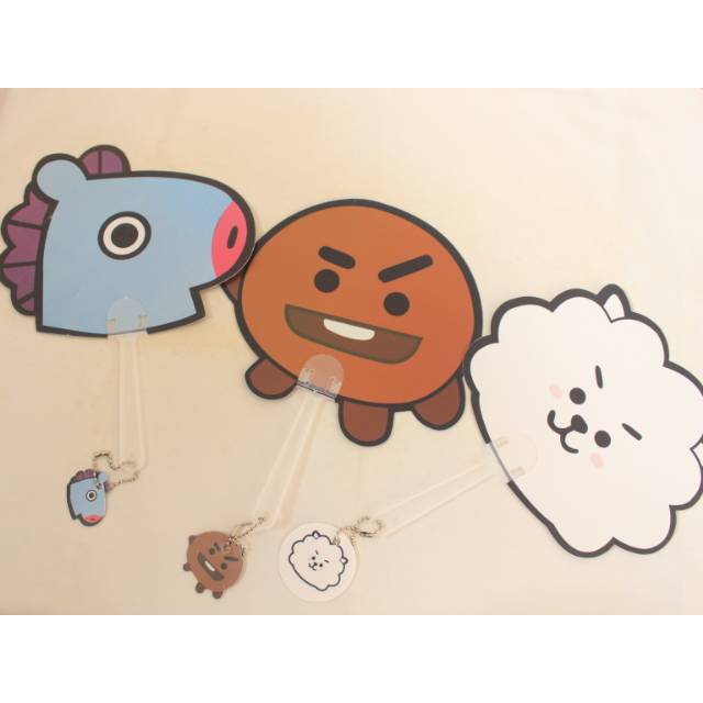 ! พัดลมมือถือ BT21 FAN BTS FAN BT21 KOYA MANG RJ SHOOTY TATA COOKY VAN