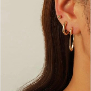 Pinny earring (3 pcs) ตุ้มหูสุดชิค 3 ชิ้น สีทอง