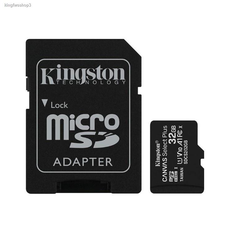 ส่งตรงจากกรุงเทพKINGSTON 32 GB MICRO SD CARD (ไมโครเอสดีการ์ด)  CANVAS SELECT PLUS (SDCS2/32GB)
