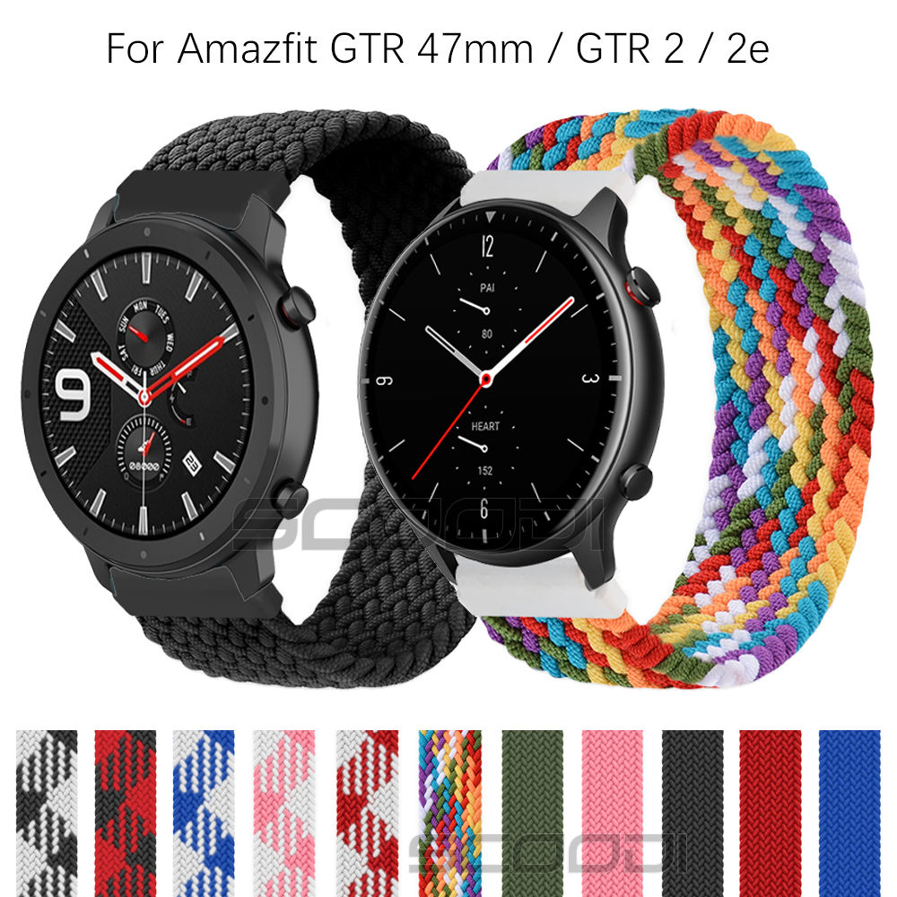 สายนาฬิกาข้อมือไนล่อน 22 มม. สําหรับ Xiaomi Huami Amazfit GTR 3 3Pro GTR 2 2e 2eSIM GTR 47 มม.