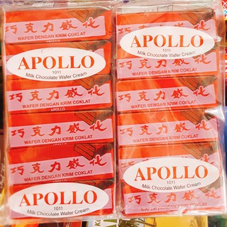 เวเฟอร์เคลือบช็อกโกแลต APOLLO 4แพ็ค/48 ชิ้น