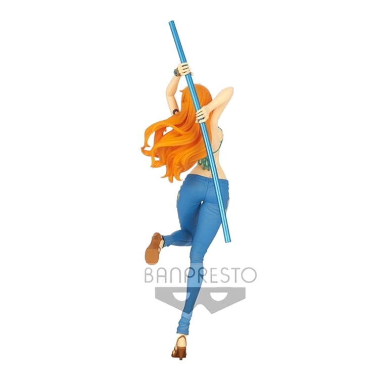 โรงงานแว่นตา One Piece LADY FIGHT Nami Combat Form Weather Stick Scenery ฟิกเกอร์สำเร็จรูป