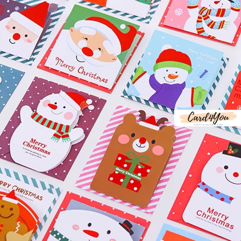 [พร้อมส่ง ] การ์ดอวยพร Christmas+ซอง