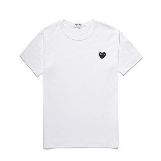 เสื้อยืดผ้าฝ้ายฤดูร้อนComme Des Garcons Cdg Play เสื้อยืดแขนสั้นผ้าฝ้ายลายหัวใจเสื้อยืดลาย