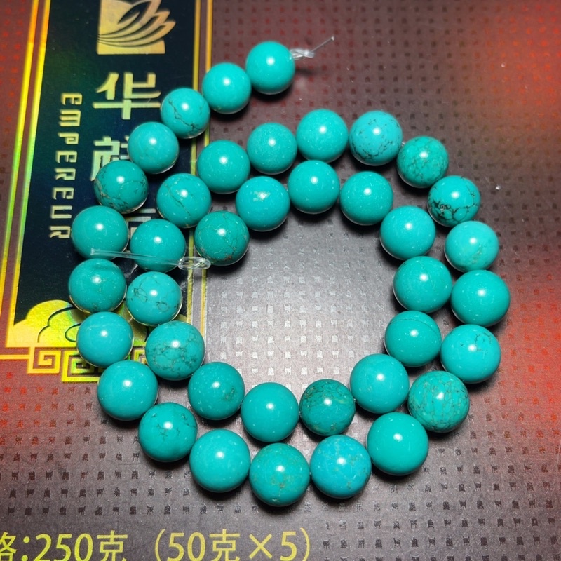 หินเทอร์ควอยซ์แท้ Turquoise เทอร์ควอยส์ 8/10 มิล (High Quallity) หินเส้นยาว เครื่องประดับ หินมงคล