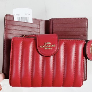 พร้อมส่งCoachแท้💯 COACH MEDIUM CORNER ZIP WALLET WITH QUILTING